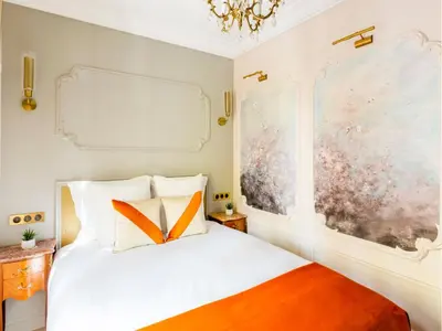 Un ou plusieurs lits dans un hébergement de l'établissement Merveil - Luxury Suite - Louvre - Ours I