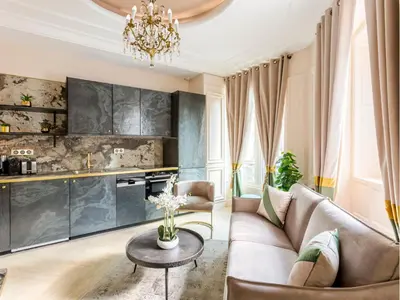 Coin salon dans l'établissement Merveil - Luxury Suite - Louvre - Ours I