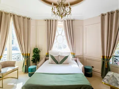 Un ou plusieurs lits dans un hébergement de l'établissement Merveil - Luxury Suite - Louvre - Ours I