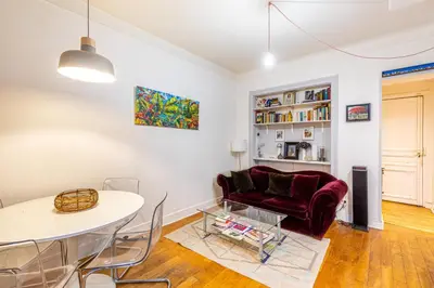 Coin salon dans l'établissement GuestReady - Appt Chic dans Le Marais