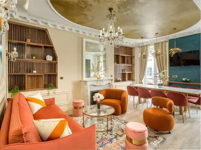 Coin salon dans l'établissement Merveil - Luxury Suite - Champs Elysees - Boissy