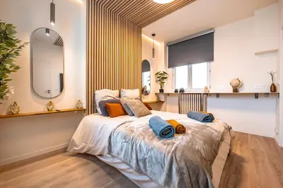 Un ou plusieurs lits dans un hébergement de l'établissement Renovated Studio walking distance to Paris