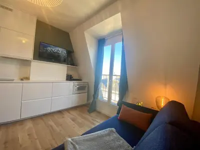 Coin salon dans l'établissement STUDIO PARIS VUE IMPRENABLE