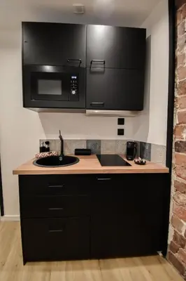 Cuisine ou kitchenette dans l'établissement T1 PRESTIGE PARIS MONTMARTRE