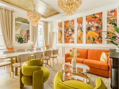 Coin salon dans l'établissement Merveil - Luxury Suite - Champs Elysees - Mauroy I