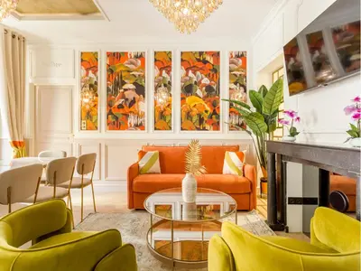 Coin salon dans l'établissement Merveil - Luxury Suite - Champs Elysees - Mauroy I
