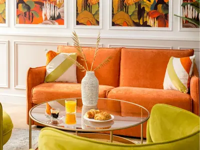 Coin salon dans l'établissement Merveil - Luxury Suite - Champs Elysees - Mauroy I