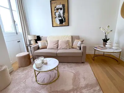 Coin salon dans l'établissement L'appartement Edouard