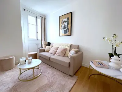 Coin salon dans l'établissement L'appartement Edouard