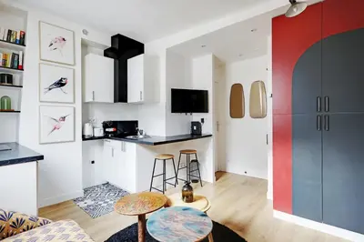 Cuisine ou kitchenette dans l'établissement Pick A Flat's Apartements in Louvre-Rivoli - Rue du Roule