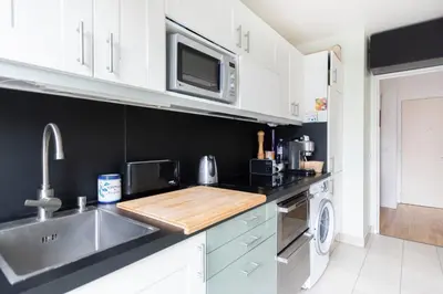Cuisine ou kitchenette dans l'établissement Superbe appartement au coeur de Paris