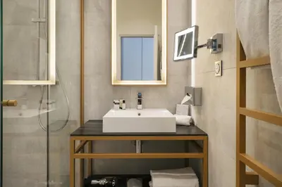 Salle de bains dans l'établissement Vestay Montaigne