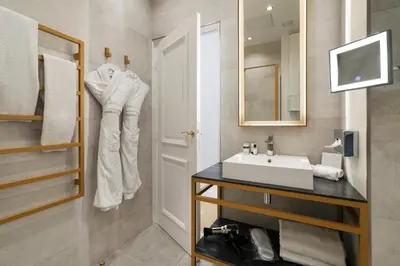 Salle de bains dans l'établissement Vestay Montaigne