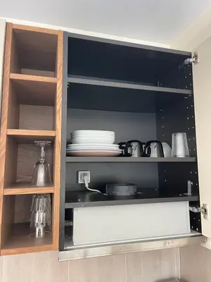 Cuisine ou kitchenette dans l'établissement Studio with Balcony 800m to Trocadéro and Tour Eiffel