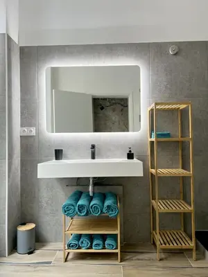 Salle de bains dans l'établissement MARAIS Appartement 2 Chambres 2 Salles de bain - SPA JACUZZI !