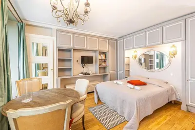 Un ou plusieurs lits dans un hébergement de l'établissement GuestReady - Lux Studio - In Le Marais
