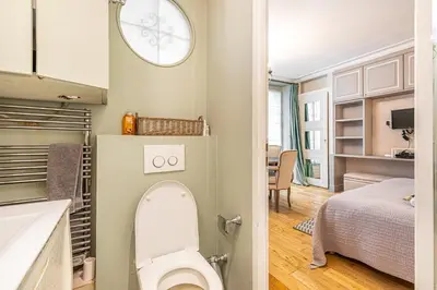 Un ou plusieurs lits dans un hébergement de l'établissement GuestReady - Lux Studio - In Le Marais