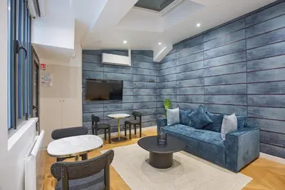 Coin salon dans l'établissement Apartment Saint Germain des Prés by Studio prestige