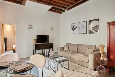 Coin salon dans l'établissement Apartment center of Paris by Studio prestige