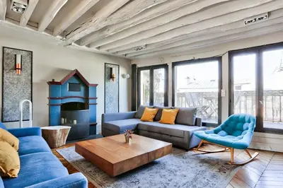 Plan de l'établissement Le Marais Superb Apartment Terrace Paris Free Netflix