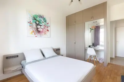 Un ou plusieurs lits dans un hébergement de l'établissement GuestRead - Appt moderne près des Batignolles