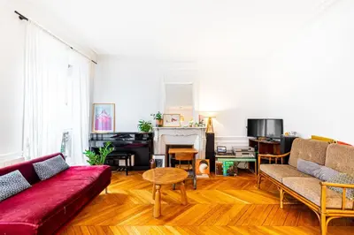 Coin salon dans l'établissement GuestReady - Loveliness near Pont Mirabeau