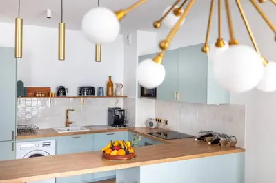 Cuisine ou kitchenette dans l'établissement Rare, center, luxury apartment with roof view