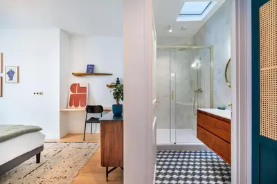 Salle de bains dans l'établissement Rare, center, luxury apartment with roof view