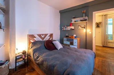 Un ou plusieurs lits dans un hébergement de l'établissement Appartement parisien (12ème)