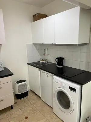 Cuisine ou kitchenette dans l'établissement Studio butte aux cailles