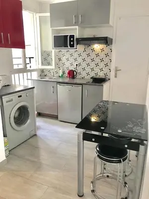Cuisine ou kitchenette dans l'établissement Bastillle two bedroom APT