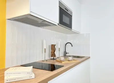Cuisine ou kitchenette dans l'établissement Opera - Deluxe studio for 2