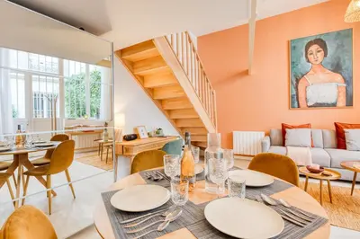 Coin salon dans l'établissement Maury Modern Loft - AC - Ideal Location - Peaceful
