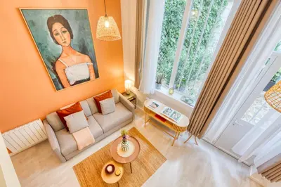 Coin salon dans l'établissement Maury Modern Loft - AC - Ideal Location - Peaceful