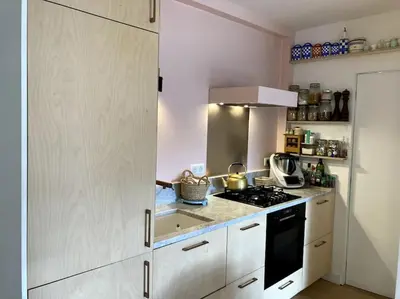Cuisine ou kitchenette dans l'établissement Appartement cosy dans le 9e