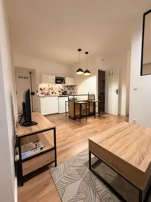 Cuisine ou kitchenette dans l'établissement Charming apartment in Montmartre