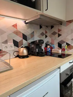 Cuisine ou kitchenette dans l'établissement Charming apartment in Montmartre