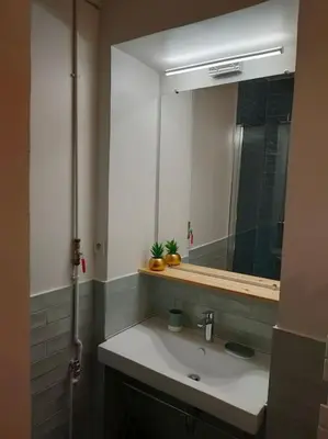 Salle de bains dans l'établissement Appartement les Abbesses