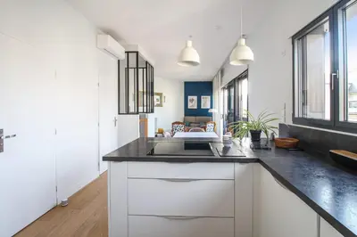 Cuisine ou kitchenette dans l'établissement La terrasse d'Issy - Welkeys