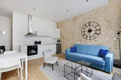 Cuisine ou kitchenette dans l'établissement Appart confortable -1BR 4P- Quartier Beaubourg