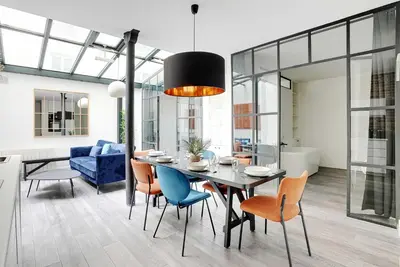 Coin salon dans l'établissement Splendid apartment - 2BR 4P - Sacré-Cœur