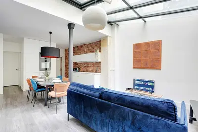 Coin salon dans l'établissement Splendid apartment - 2BR 4P - Sacré-Cœur