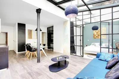 Coin salon dans l'établissement Luminous apartment 4P2BD Sacré-Coeur Montmartre - G