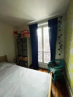 Un ou plusieurs lits dans un hébergement de l'établissement Flat in Montmartre/Abbesses
