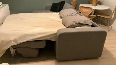 Un ou plusieurs lits dans un hébergement de l'établissement Studio confortable et charmant