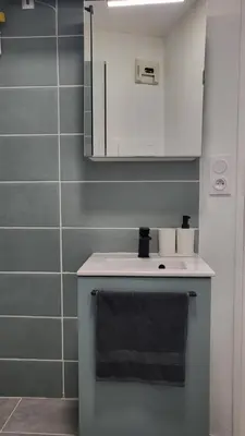 Cuisine ou kitchenette dans l'établissement Studio confortable et charmant