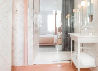 Salle de bains dans l'établissement Hotel le Lapin Blanc