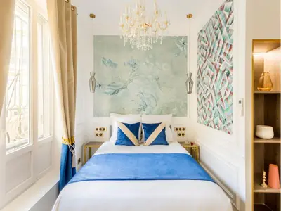 Un ou plusieurs lits dans un hébergement de l'établissement Merveil - Luxury Suite - Marais - Republique