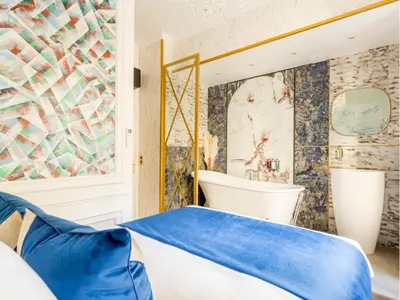 Salle de bains dans l'établissement Merveil - Luxury Suite - Marais - Republique