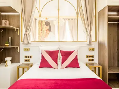 Un ou plusieurs lits dans un hébergement de l'établissement Merveil - Luxury Suite - Marais - Republique